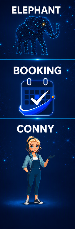 COPARTS ONLINE ELEPHANT, BOOKING und CONNY