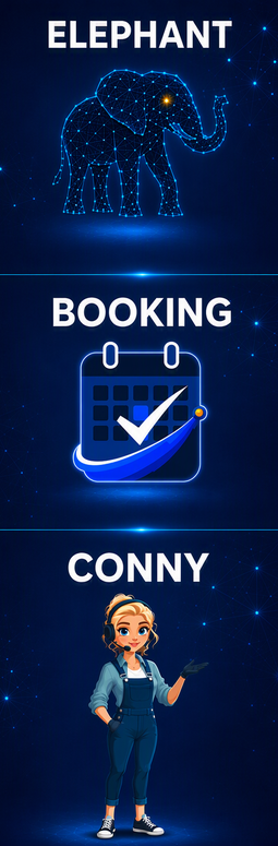 COPARTS ONLINE ELEPHANT, BOOKING und CONNY